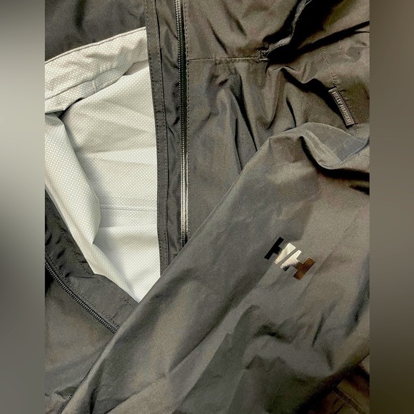 Helly Hansen Black Windbreaker Rain  Jacket - Picture 6 of 6